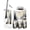 Color 4, variant on Bathroom Accessory Set 6 Piece Mountain Landscape Sun Birds Evergreen trees Mist Watercolor Nature Trash can, Toothbrush Holder, Toothbrush Cup, Soap Dispenser, Soap Dish, Toilet Brush Holder