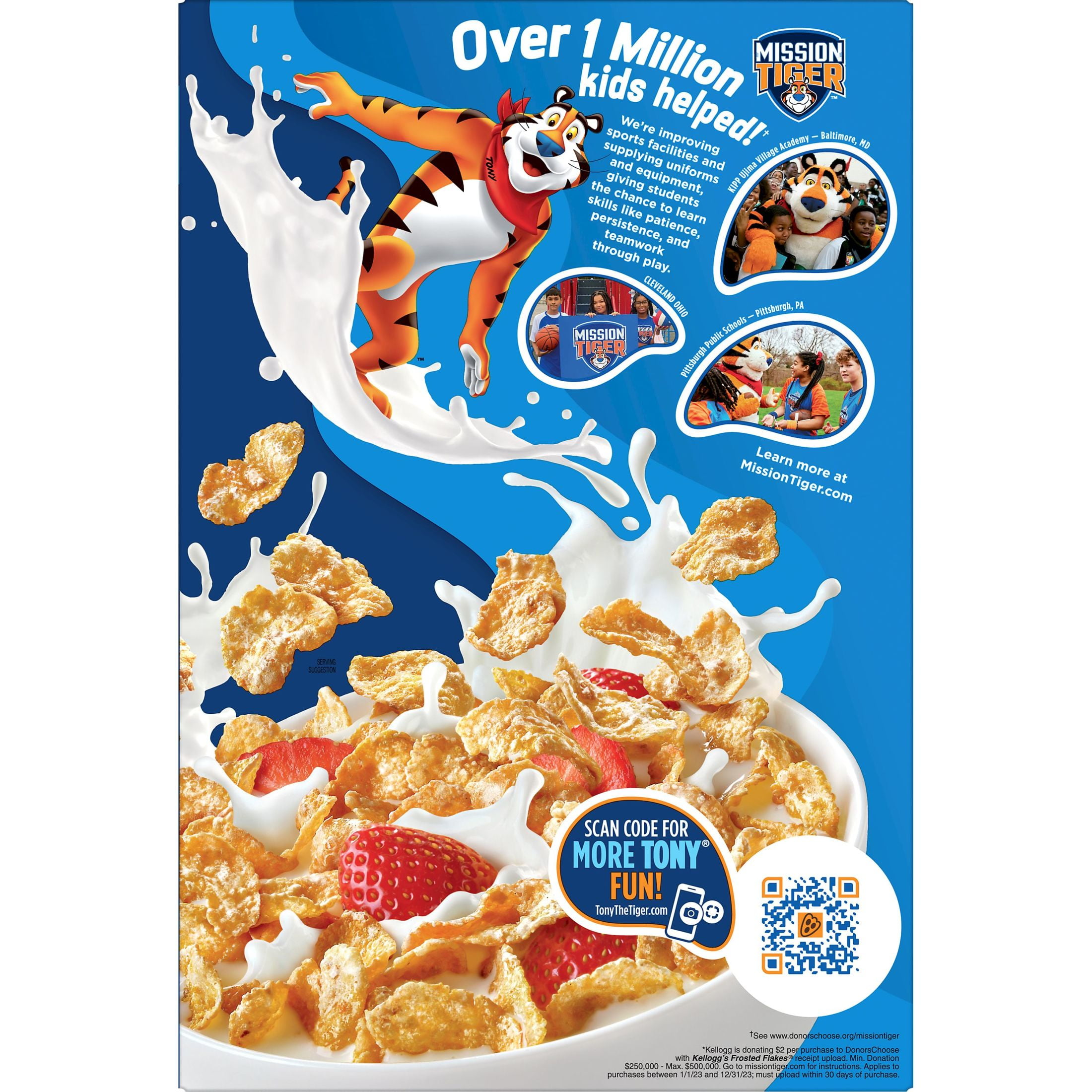 Kellogg's Frosted Flakes with Vanilla Flavored Marshmallows Breakfast Cereal, 10.6 oz Box