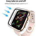 thumbnail image 2 of Étui Compatible avec Apple i Watch Series 1/2/3/4/38 avec Protecteur d'Écran en Verre Trempé Intégré - Étui Rigide Tout Autour pour PC, Couverture de Protection Globale (Gris Cosmique) 40mm, 2 of 6