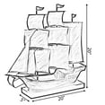 thumbnail image 6 of Nautical Home Decor Metal Sailboat Centerpiece Ship Decor Desktop Decoration, 6 of 9