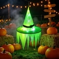 thumbnail image 5 of LED Light Up Jagged Witch Hat with Glowing Ghost Effect, Battery-Powered Halloween Yard Decor, Illuminated Party Prop for Walkway, Lawn and Spooky Outdoor Patio Decoration, C, 5 of 6