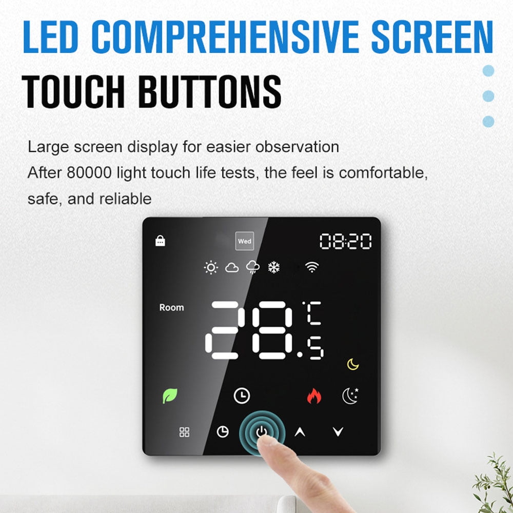 Heating Tuya Wifi LCD Display Intelligent Temperature Controller Electric Water Heating Device Thermostat Weekly Programmable Cellphone APP Remotely Control