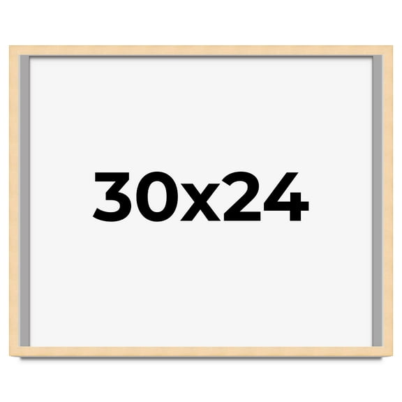 30x24 Shadow Box Frame Brown | 0.875 Inches Deep Real Wood Contemporary Shadowbox Display Frame |