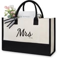 thumbnail image 2 of Canvas Tote Bag, Bridal Shower Gifts for Bride, Wedding Bachelorette Bride Gifts Shoulder Bag, 2 of 2
