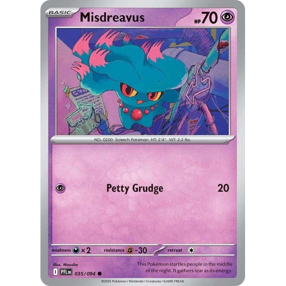 Pokemon Phantasmal Flames Common Misdreavus #35
