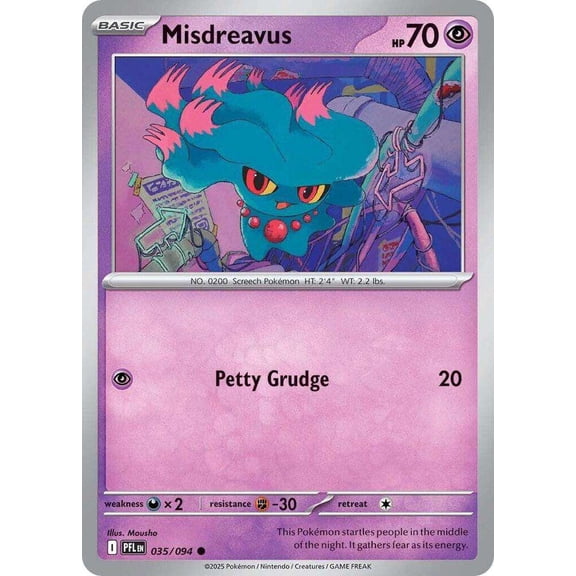 Pokemon Phantasmal Flames Common Misdreavus #35