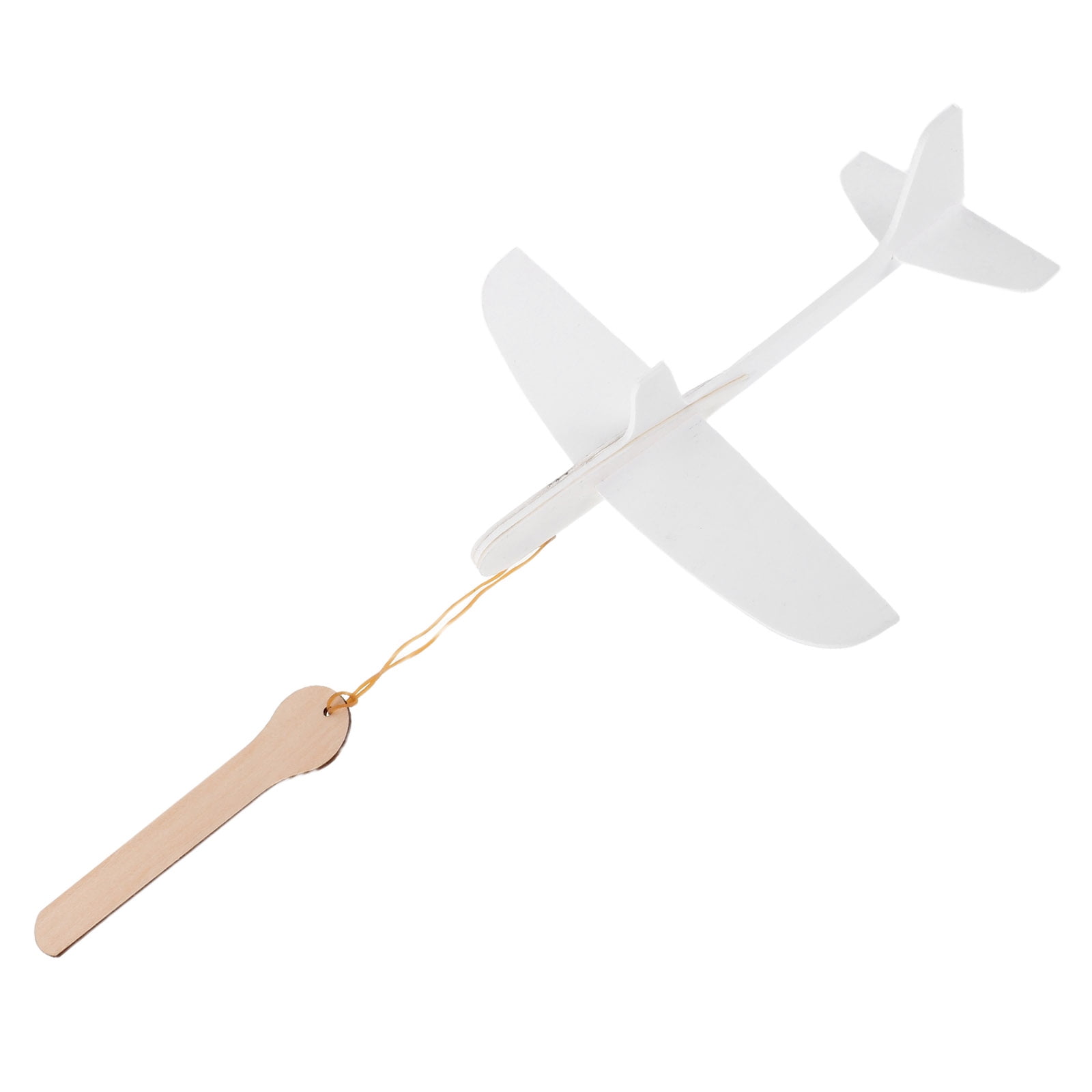 Dayesque White Foam Airplane Toy for Kids, Paintable Lightweight Glider Plane, Easy to Throw Flying Foam Toy