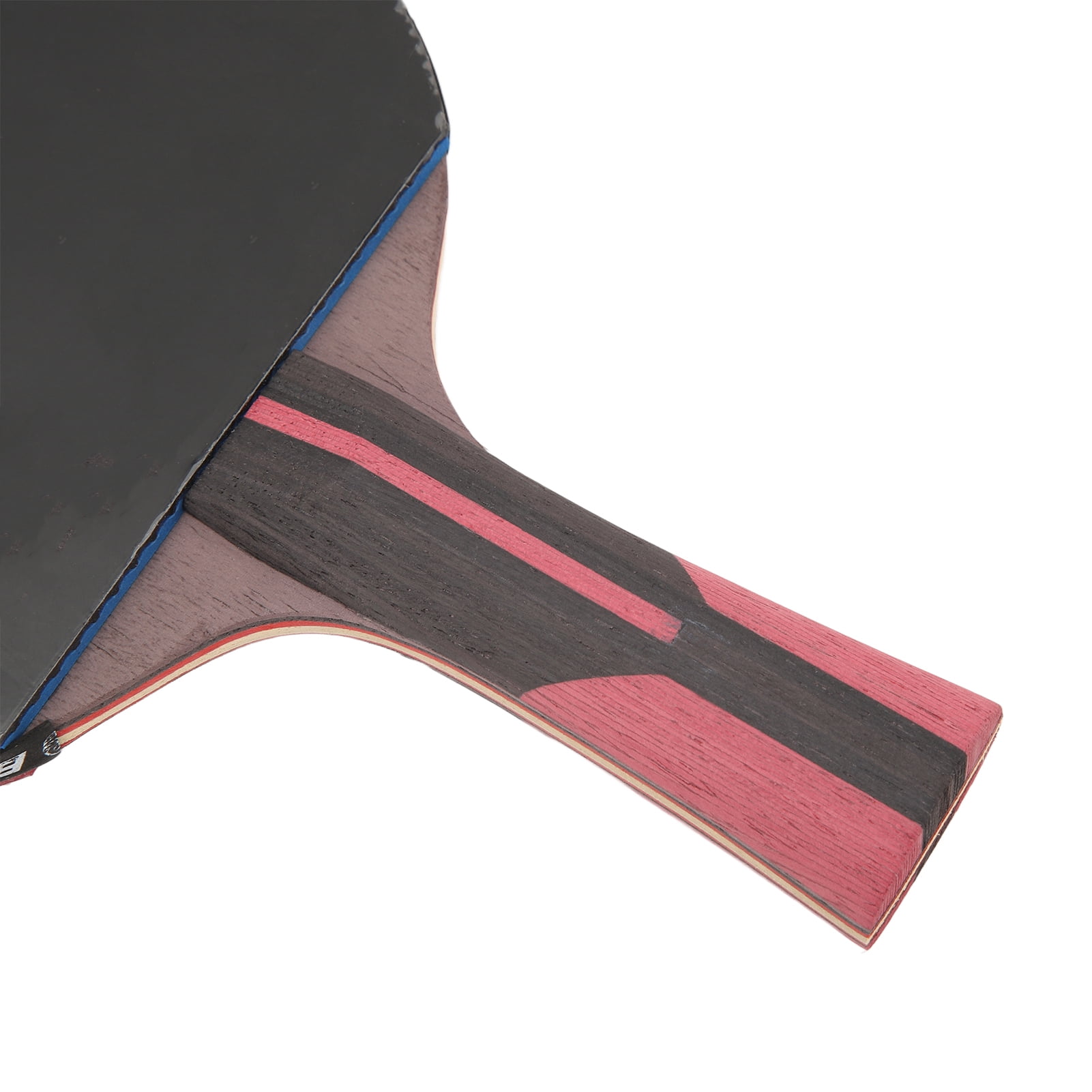 YAHHU 6-Star Table Tennis Paddle 7-Ply Wood Ping Pong Bat Shakehand Grip Racket, Red/Black (11.02 inches / 28 cm)