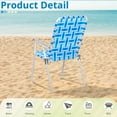 thumbnail image 4 of Ktaxon 2Pcs Patio Folding Web Lawn Chair Set, Outdoor Beach Chair, Portable Seating for Camping Picnic Party Commercial, Light Blue, 4 of 9