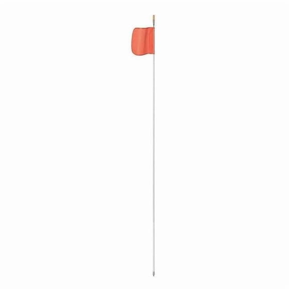 Warning Whip with Reflective X Flag, White Whip, Orange Flag, Fiber Glass