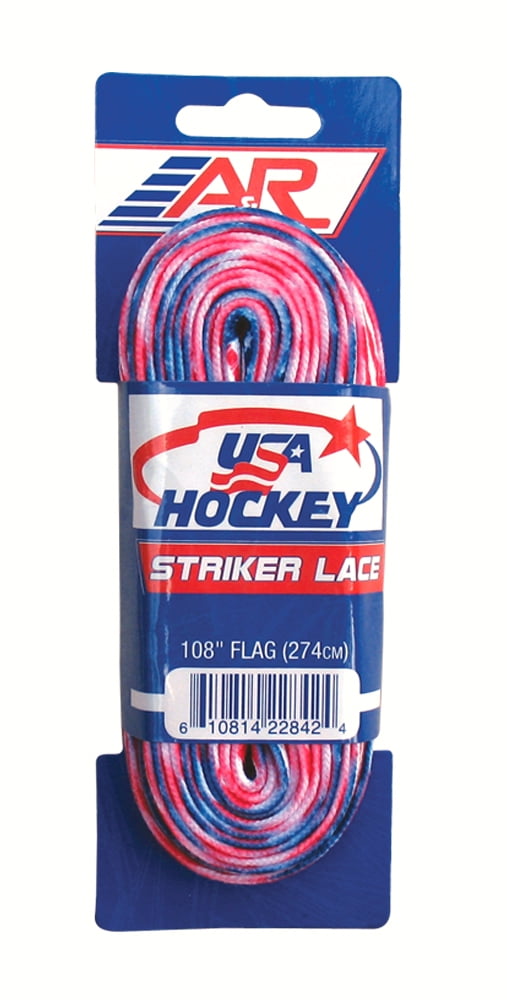 A&R Striker Ice Hockey Skate Laces Waxless Pro Style Heavy Duty Lace Red 84