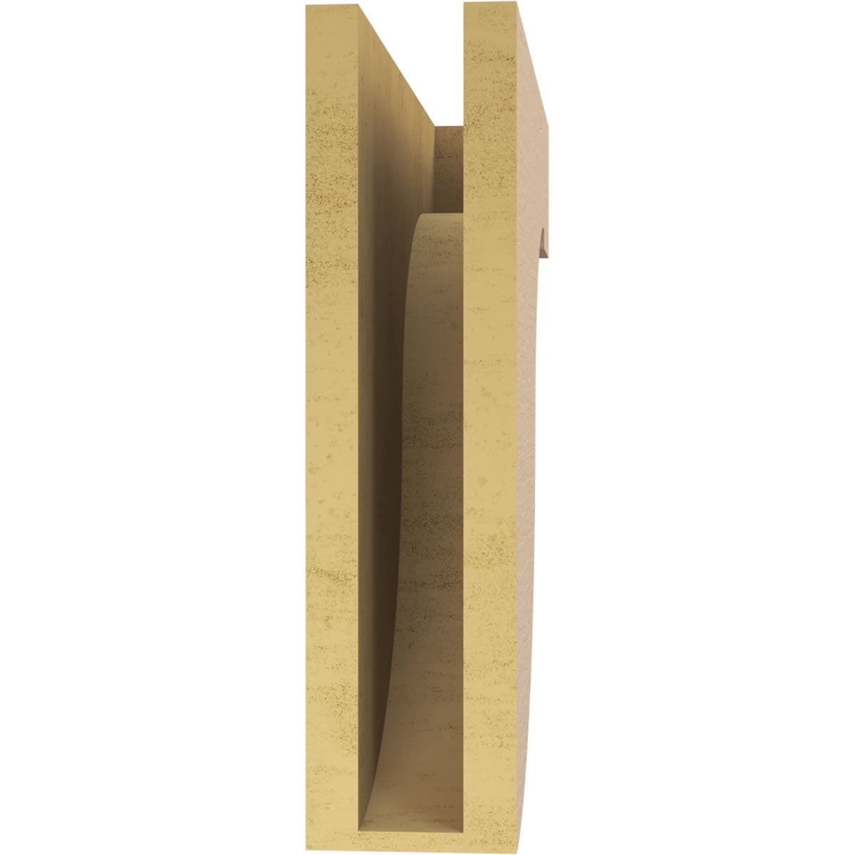 4"W x 16"D x 16"H Thin Del Monte Rough Cedar Woodgrain TimberThane Corbel, Primed Tan