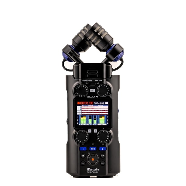 Grabadora portátil Zoom H5 Studio con micrófonos estéreo de gran tamaño