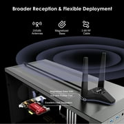 AX5400M WiFi 6E PCIe Network Card, Tri-Band AX210 WiFi Adapter MU-MIMO/OFDMA for Windows Laptop