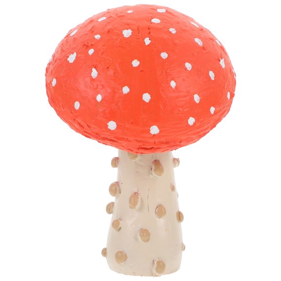 WORGEOUS Mushroom Statue Ornament Mushrooms Large Decoration for Crafts Orange