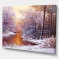 thumbnail image 1 of Designart - Paysage d'Hiver avec Rivière - Impression de Peinture de Paysages sur Toile Enveloppée, 1 of 2