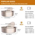 thumbnail image 2 of CHEFMADE Bakeware Round Cake Pan 2 Pieces, 6-Inch and 8-Inch with Removable Loose Bottom Nonstick & Quick Release Coating Chiffon Bakeware for Oven and Instant Pot Baking (Champagne Gold), 2 of 8