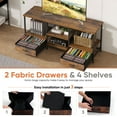 thumbnail image 6 of MCQ 47" TV Stand with 2 Fabric Drawers, Built-in Outlet - Perfect for Living Room and Bedroom, Rust, 6 of 9