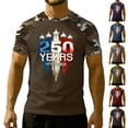 thumbnail image 5 of USA 250th Anniversary Men's Patriotic 250 Years 1776-2026 Independence Day Graphic Shirt, 5 of 5