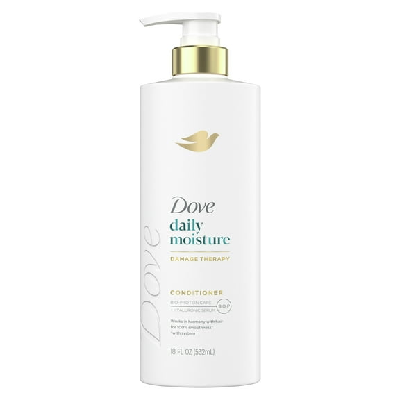 Dove Conditioner for Women Daily Moisture with Bio-Protein Care Technology and Hyaluronic Serum, 18 oz