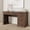 Brown, variant on QinaQin 54-Inch Grooved Textured Home Office Desk with Storage Space, Modern Executive Desk, Charging Station, Wooden Computer Desk with Drawers for Study, Living Room, Or Bedroom