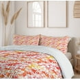thumbnail image 6 of Orange Duvet Cover Sets, Fantasy Watercolor Backdrop White Hibiscus Blossoms Leaves Aloha Jungle, Bedding Set 2 Duvet Covers & 4 Pillowcases, 2 Pack Queen Size, Yellow Coral White, by Ambesonne, 6 of 7