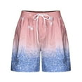thumbnail image 5 of Sakmal Women Shorts Pink Summer Board Beach Vacation Mid Rise 5" Swim Shorts with Pockets, 5 of 5