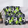 thumbnail image 3 of Fuzoiu Football Print Flannel Blanket,Throw Blanket,Flannel Home Decor,Fleece Bed Blankets,Cozy Soft Blanket for Bed, Sofa, Camping, and Travel-40"x30", 3 of 6