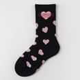 thumbnail image 1 of Bas de Sport Imprimé Lettres Chaussettes Mi-Mollet Rétro Confortables pour Usage Quotidien, 1 of 4