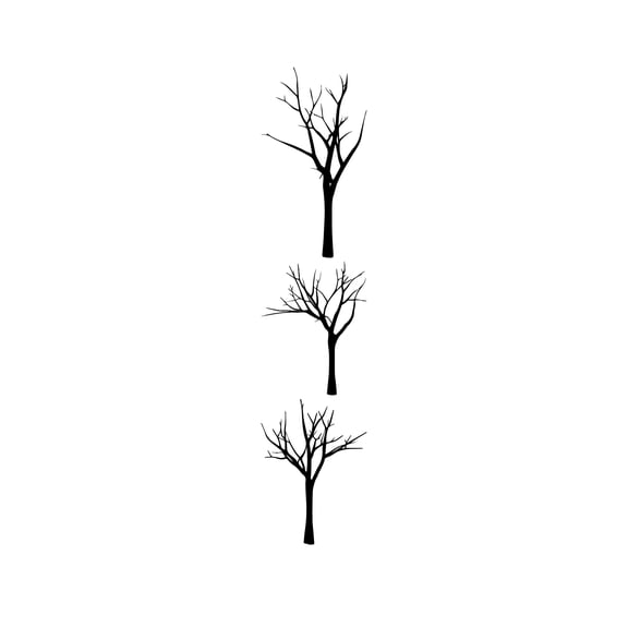 Vinyl Wall Art Decal - Scary Trees - From 22" x 35" Each - Seasonal Movie Props Trendy Horror Halloween Sticker For School Classroom Entryway Living Room Storefront Spooky Decor