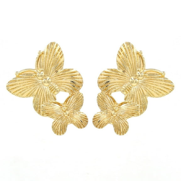 LongcreekX Butterfly Earrings for Women, Cute Insect Butterfly Earrings, Floral Butterfly Dangle Earrings Hypoallergenic, Gold Butterfly Drop Earrings, Butterfly Earrings Studs