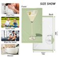thumbnail image 6 of Yayeee 2 Pack Hand Towels for Bathroom 100% Cotton 16" x 28" Kitchen Towel, Light Green Martini, 6 of 7