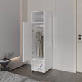 thumbnail image 2 of Summit Wardrobe in melamine with mirror,door and open storage, 2 of 8