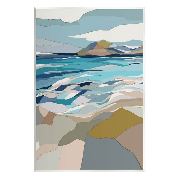 Stupell Industries Rolling Beach Waves Abstract Shore Graphic Art Unframed Art Print Wall Art, Design by Nikita Jariwala