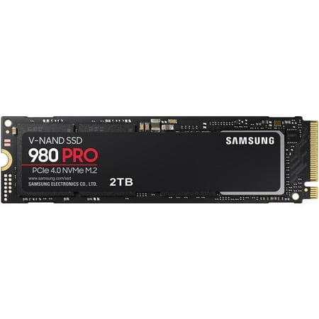 SAMSUNG 980 PRO SSD 2TB, PCIe 4.0 M.2 2280, Speeds Up-to 6,400MB/s Best for High End Computing, Gaming, and Heavy Duty Workstations (MZV8P2T0B/AM)