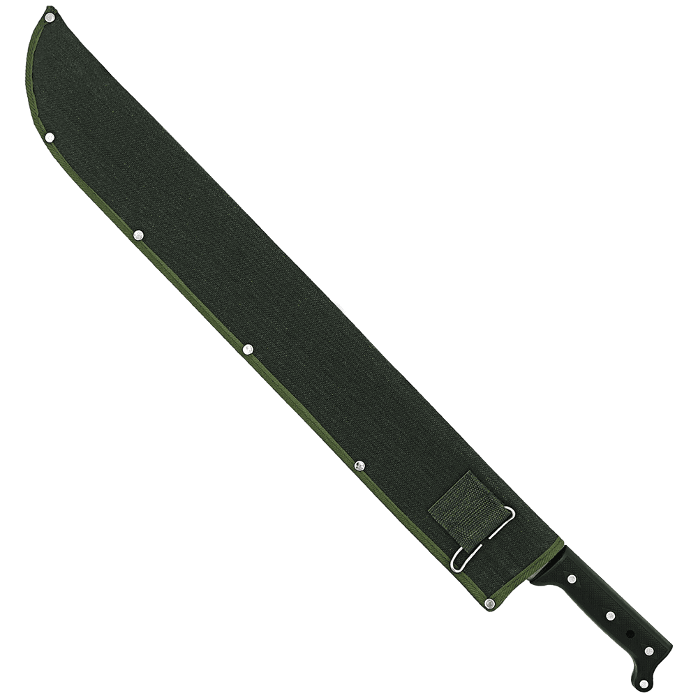 Zenport MP24 Machete with Sheath, 24-Inch Carbon Steel Blade, Silver/Black