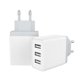 thumbnail image 1 of Carga de dos piezas, cargador de pared USB universal de 3 puertos (5 V 3 A máx.) Adaptador USB universal para Apple iOS, Android, dispositivos portátiles con Windows, etc., 1 of 5