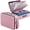 Pink-15.2" x 11.2" x 5.3", variant on Fireproof Document Box With Lock&shoulder Strap Hard Case File Organizer Accordion Folder Multi-layer Portable Home Office Travel Safe Storage For Important Documents Laptop Pink