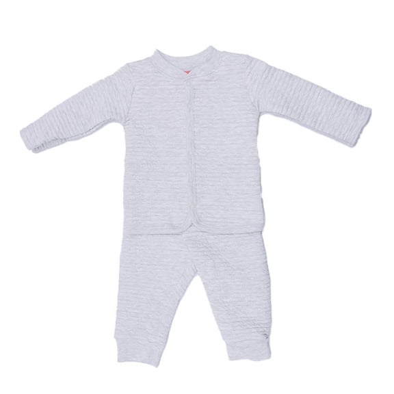 Conjunto Baby Creysi Unisex 0M Manga Larga Cuello Redondo Jaspe