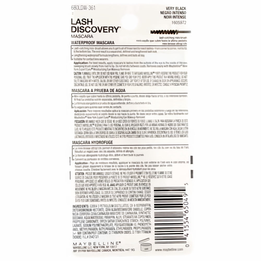 Maybelline Lash Discovery Waterproof Mascara, Very Black 361