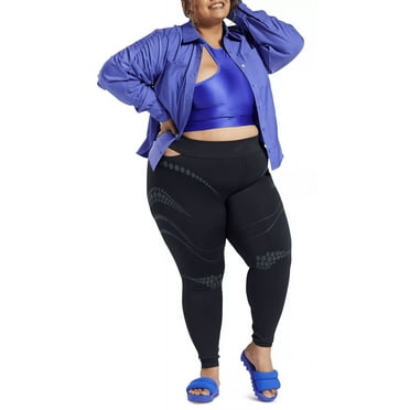 Reebok PURPLE VIBE Women's X Cardi B Plus Size Ruched-Sleeve Active Shirt, US 4X