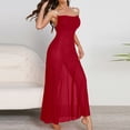 thumbnail image 6 of Hvyesh Women's Spaghetti Strap Nightgown Wedding Mesh Cocktail Evening Sleep Dress Slim Fit Dressy Theme Party Gowns, 6 of 6