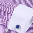 thumbnail image 7 of TANSILING Men's French Cuff Dress Shirt Pleated Formal Fit Long Sleeve with Cufflinks, 7 of 7