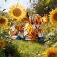 thumbnail image 2 of Cow Window Hanging Decor 2D Flat Acrylic Style Stained Glass Effect Colorful Sunlight Reflector For Windows Sunrooms Porch, 2 of 5
