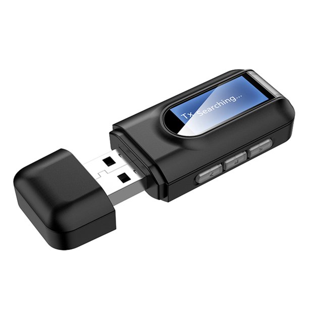Transmisor Transmisor LCD USB Bluetooth-compatible 5.0 Transmisor de audio inalámbrico Receptor 3.5mm AUX Jack