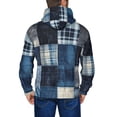 thumbnail image 5 of Zip Up Hoodies for Men - Indigo Patchwork Quilt Long Sleeve Comfrt Men'S Fashion Hoodies & Sweatshirts, Jackets for Men Hoodies Pullover Clothing Clothes with Pouch, 5 of 5