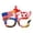 A009- Color I, variant on Spain Flag Fan Glasses - Soccer Game Cheering Prop with Country Symbol Design, Party Decoration Eyewear - Football Match Supporters, Sports Event Celebrators, Festival Party Goers