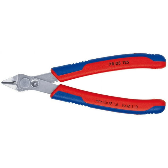 KNIPEX Tools 78 03 125, Electronics Super Knips Wire Cutters with Comfort Grip Handles