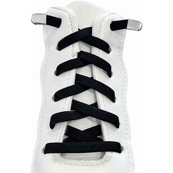 2 Pairs Elastic Shoelaces for Sneakers No Tie Shoe Laces for Kids and Adults Running Shoes Tieless Stretch Strings