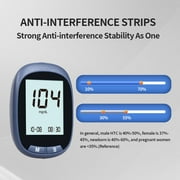 Blood Glucose Monitor Kit, 50 Glucometer Strips, 50 Lancets, 1 Blood Sugar Monitor, Blood Sugar Test Kit with Control Solution, Lancing Device, No Coding, Large Display
